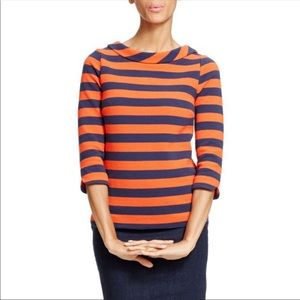 Boden 12 Marion blue/orange stripe top